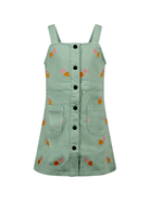 Abito per bambina Stella McCartney Kids verde con decorazione cuori - Rubino Kids