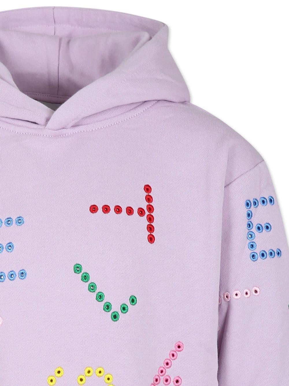 Abito per bambina Stella McCartney Kids viola con cappuccio - Rubino Kids