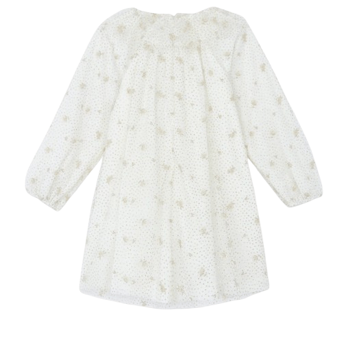 Abito per bambina Tartine et Chocolat écru con dettagli in tulle - Rubino Kids