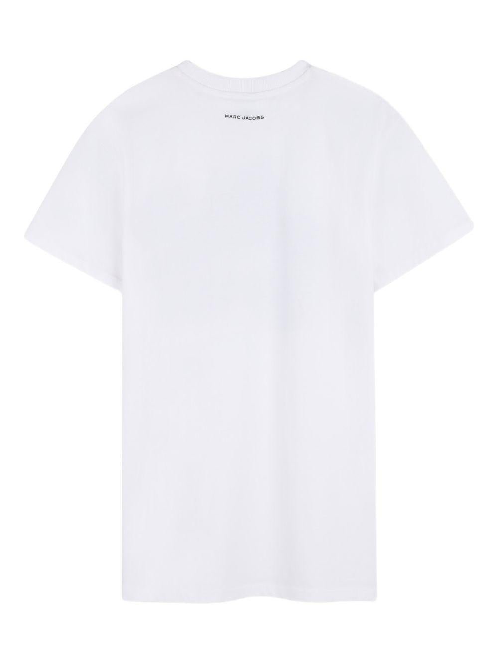 Abito per bambina The Marc Jacobs Kids bianco con dettaglio logo - Rubino Kids