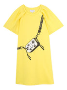 Abito per bambina The Marc Jacobs Kids giallo con stampa grafica - Rubino Kids
