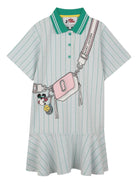 Abito per bambina The Marc Jacobs Kids x Disney grigio a righe con ruches - Rubino Kids