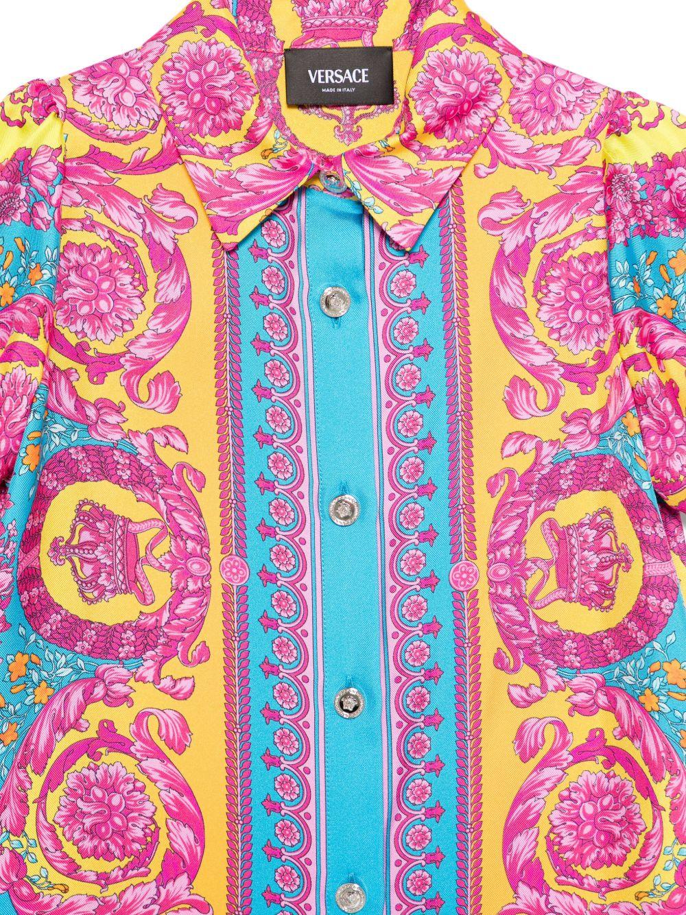 Abito per bambina Versace Kids multicolore con stampa medusa sul retro - Rubino Kids