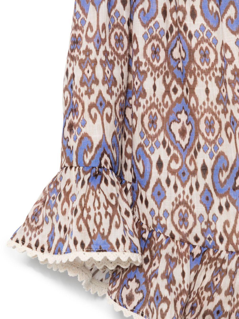 Abito per bambina Zimmerman Kids Wylie multicolore con dettagli ruches - Rubino Kids