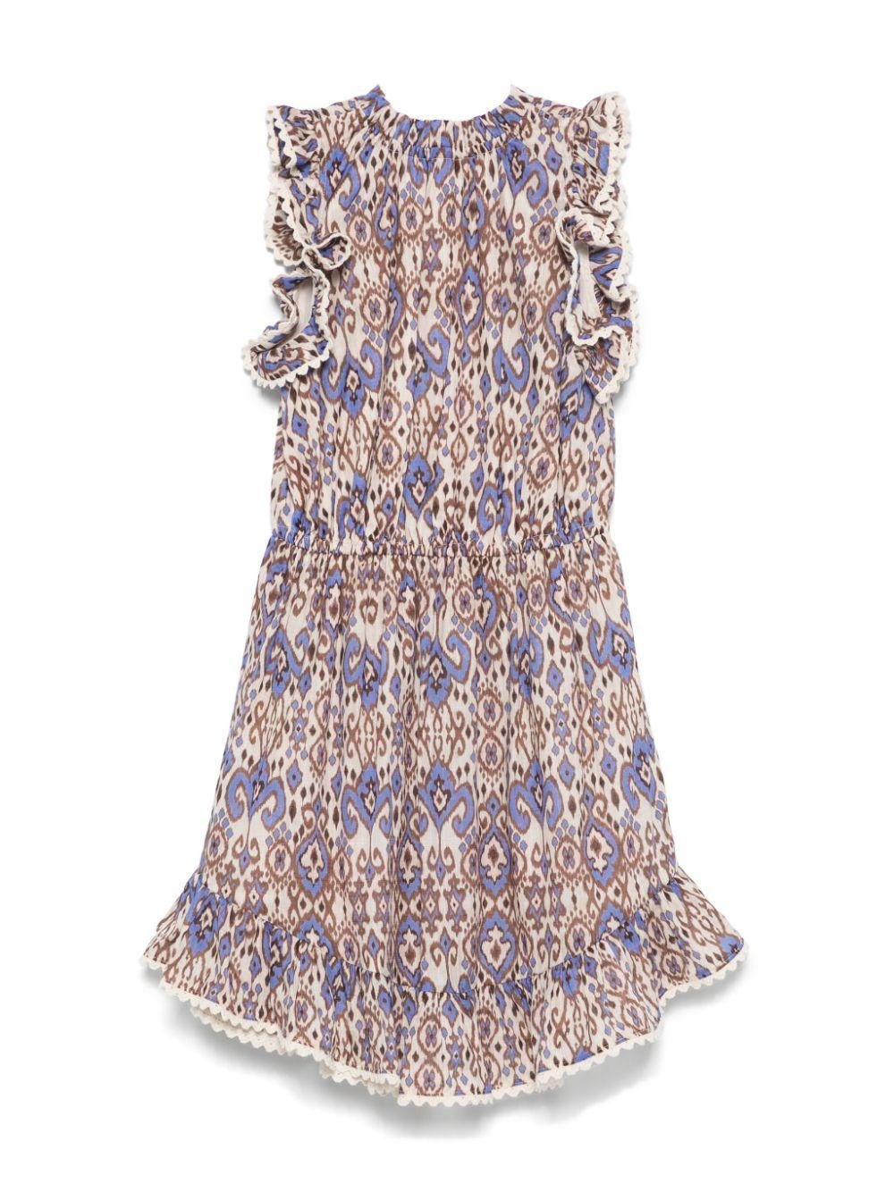 Abito per bambina Zimmerman Kids Wylie multicolore con dettagli ruches - Rubino Kids