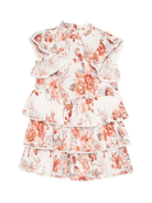 Abito per bambina Zimmermann Kids Awaken bianco a balze con volant - Rubino Kids