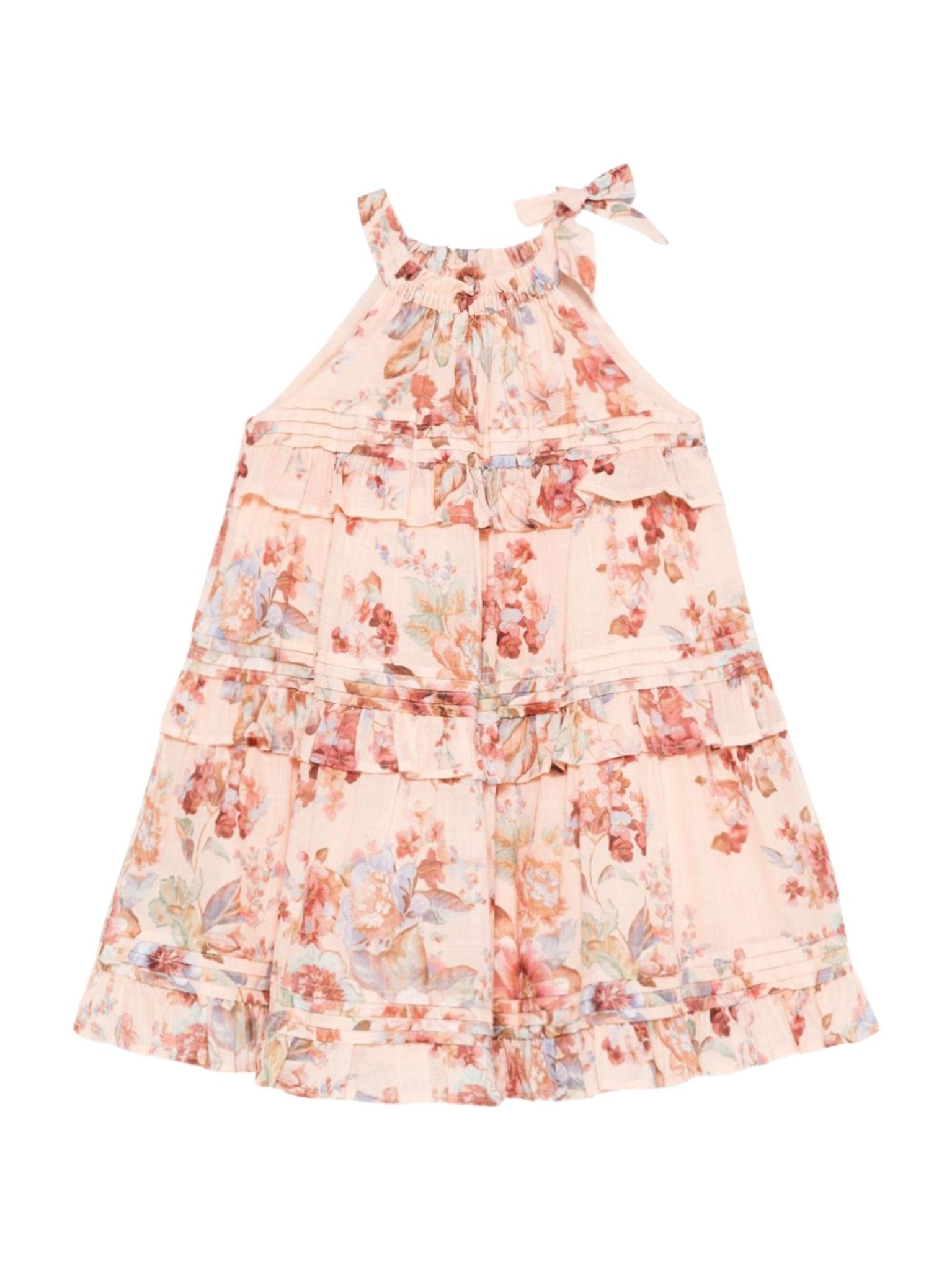 Abito per bambina Zimmermann Kids rosa con stampa floreale - Rubino Kids