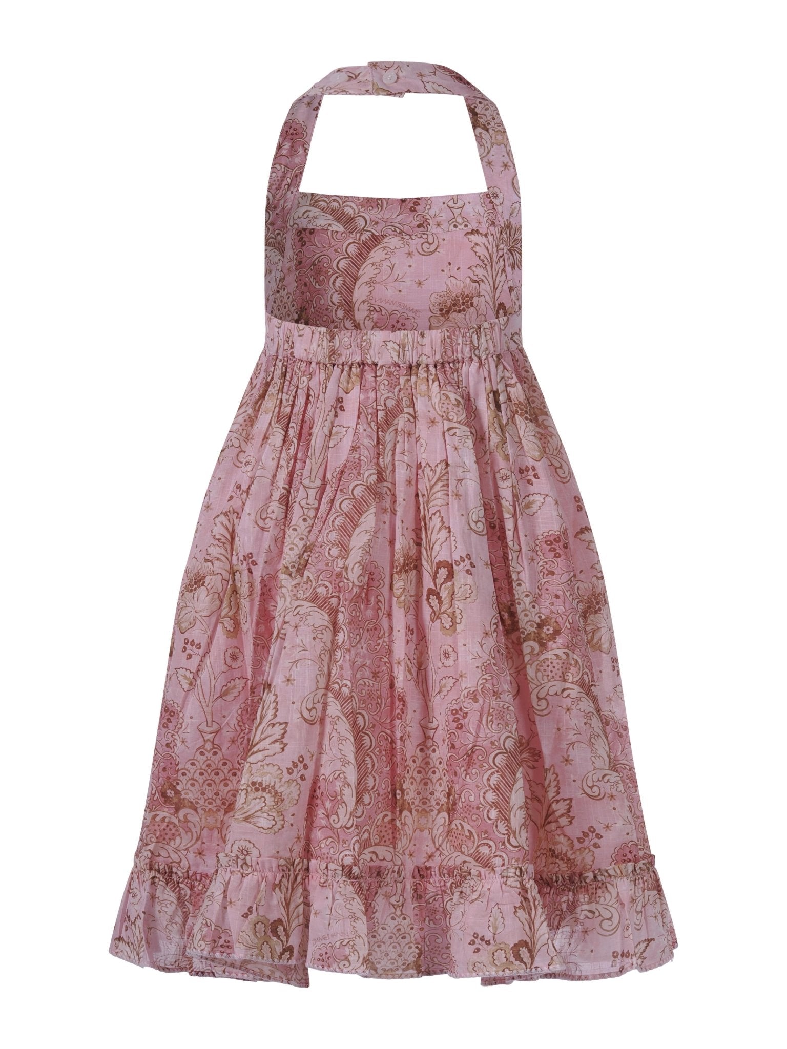 Abito per bambina Zimmermann Kids rosa con stampa floreale - Rubino Kids