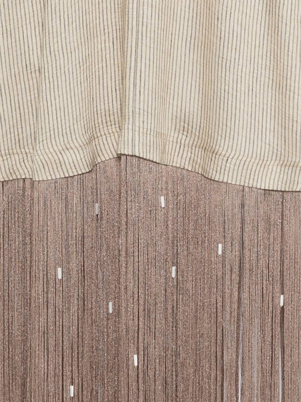 Abito per donna Alysi beige con dettaglio frange - Rubino Kids