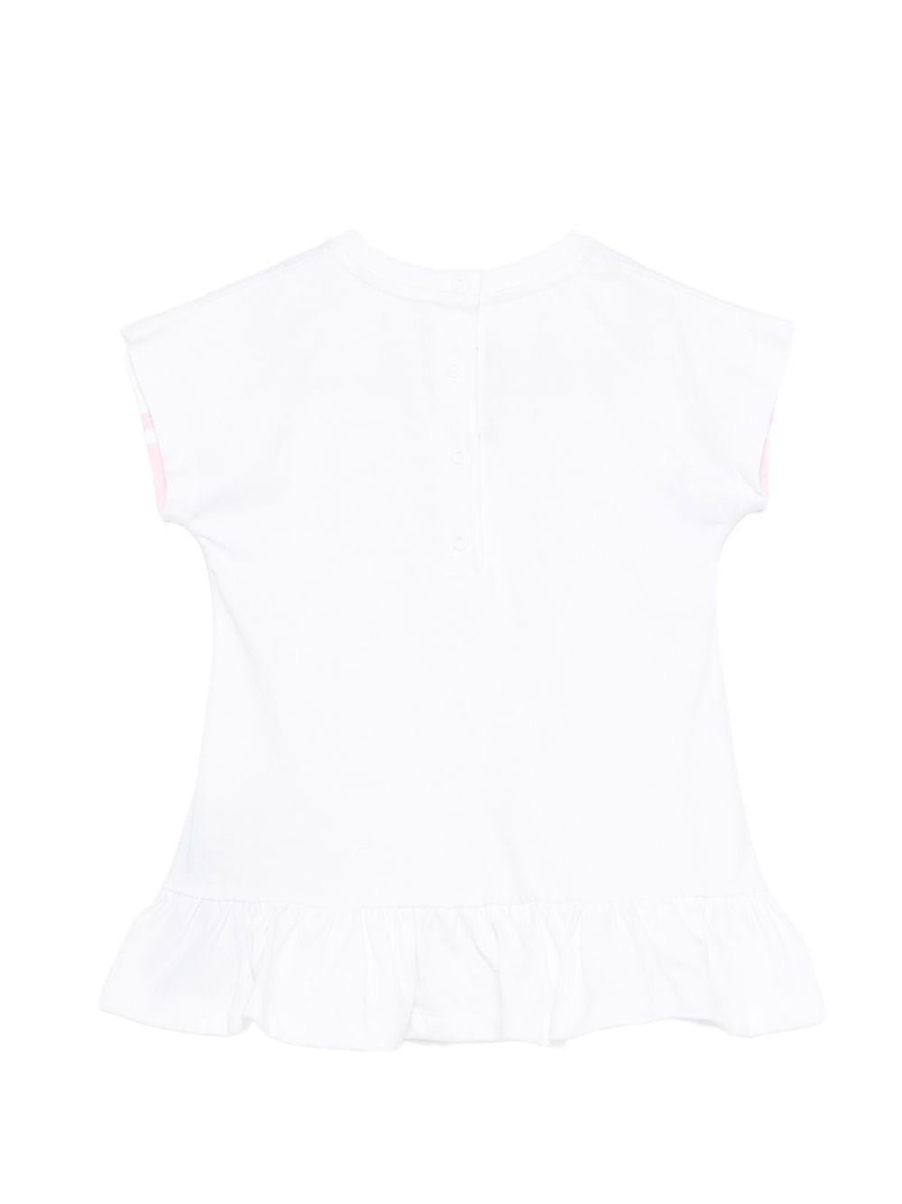 Abito per neonata Balmain Kids bianco con ruches - Rubino Kids