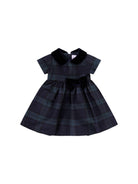 Abito per neonata Baroni blu con motivo tartan - Rubino Kids