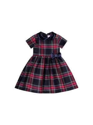 Baroni multicoloured tartan baby dress