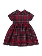 Abito per neonata Baroni rosso con motivo scozzese - Rubino Kids