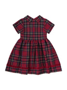 Abito per neonata Baroni rosso con motivo scozzese - Rubino Kids