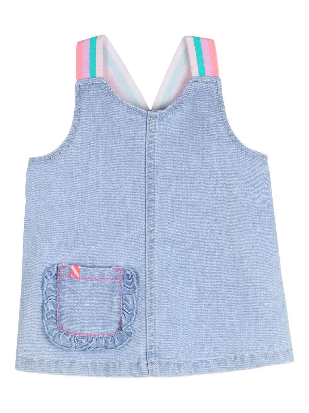 Abito per neonata Billieblush denim con inserti colorati - Rubino Kids