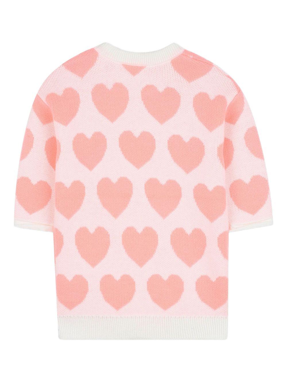 Abito per neonata Billieblush rosa con motivo a cuori - Rubino Kids