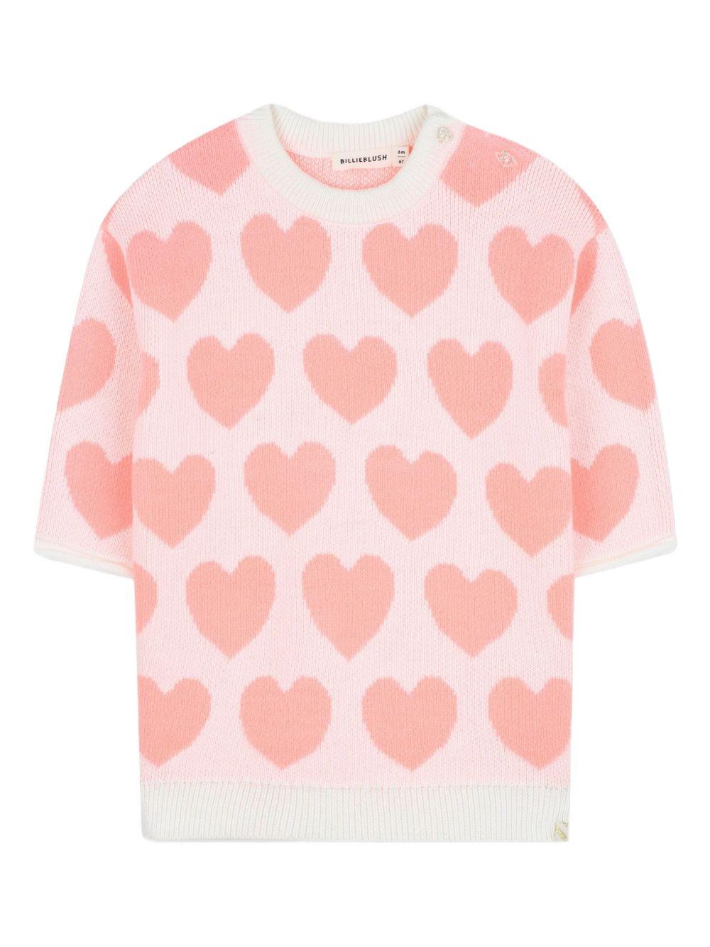 Abito per neonata Billieblush rosa con motivo a cuori - Rubino Kids