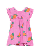 Abito per neonata Bobo Choses rosa con stampa all - over - Rubino Kids