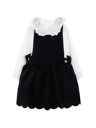 Abito per neonata Chloé Kids blu con colletto arricciato - Rubino Kids