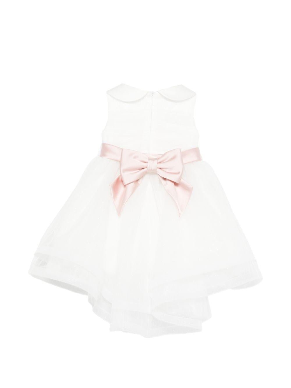 Abito per neonata Colorichiari bianco con dettagli floreali - Rubino Kids
