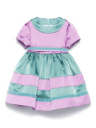 Abito per neonata Colorichiari viola e verde con design color - block - Rubino Kids