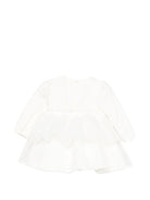 Abito per neonata Elisabetta Franchi La Mia Bambina bianco con ruches - Rubino Kids