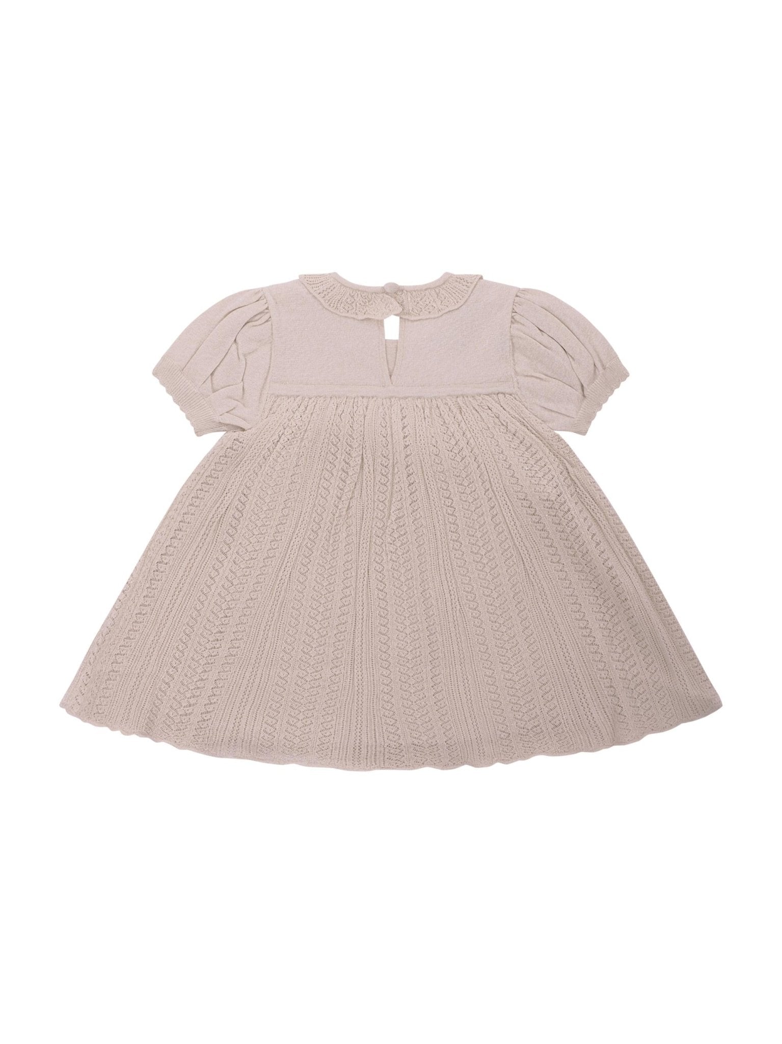 Abito per neonata Emporio Armani Kids beige con dettagli in pizzo - Rubino Kids