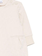Abito per neonata Emporio Armani Kids beige con logo all - over - Rubino Kids