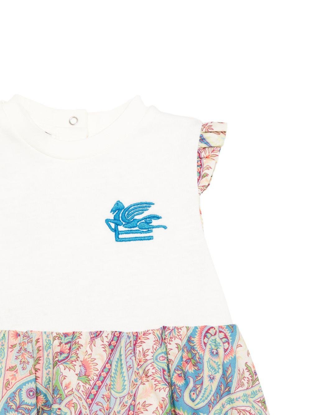 Abito per neonata ETRO KIDS bianco con motivo paisley - Rubino Kids