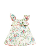 Abito per neonata Etro Kids bianco con stampa floreale - Rubino Kids