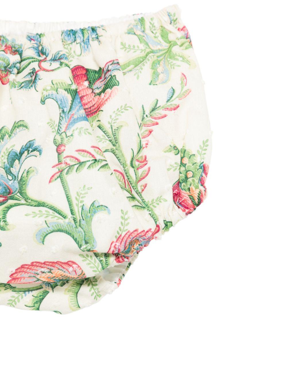 Abito per neonata Etro Kids bianco con stampa floreale - Rubino Kids