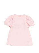 Abito per neonata Fendi Kids rosa con maniche a palloncino - Rubino Kids