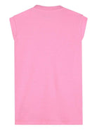 Abito per neonata Karl Lagerfield Kids rosa con stampa ikon choupette - Rubino Kids