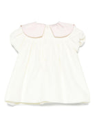 Abito per neonata La Stupenderia bianco con colletto arricciato - Rubino Kids