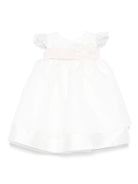 Abito per neonata La Stupenderia bianco con dettaglio fiore - Rubino Kids