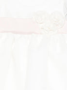 Abito per neonata La Stupenderia bianco con dettaglio fiore - Rubino Kids