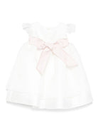 Abito per neonata La Stupenderia bianco con dettaglio fiore - Rubino Kids