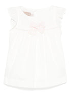 Abito per neonata La Stupenderia bianco in misto lino - Rubino Kids