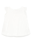 Abito per neonata La Stupenderia bianco in misto lino - Rubino Kids