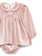 Abito per neonata La Stupenderia rosa con colletto alla Peter Pan - Rubino Kids