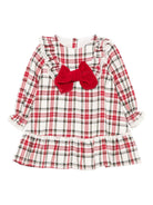 Abito per neonata La Stupenderia rosso con motivo a quadri - Rubino Kids