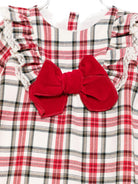 Abito per neonata La Stupenderia rosso con motivo a quadri - Rubino Kids