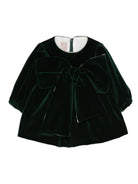 Abito per neonata La Stupenderia verde con dettaglio fiocco - Rubino Kids