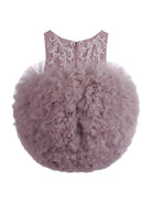 Abito per neonata Maison Ava rosa con gonna in tulle - Rubino Kids