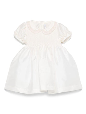 Abito per neonata Mariella Ferrari bianco con ricamo