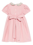 Abito per neonata Mariella Ferrari rosa con colletto floreale - Rubino Kids