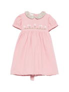 Abito per neonata Mariella Ferrari rosa con colletto floreale - Rubino Kids