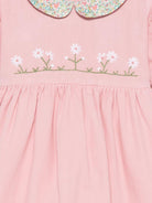 Abito per neonata Mariella Ferrari rosa con colletto floreale - Rubino Kids