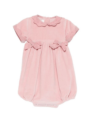 Abito per neonata Mariella Ferrari rosa con dettaglio fiocchi