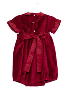 Abito per neonata Mariella Ferrari rosso con dettaglio fiocchi - Rubino Kids